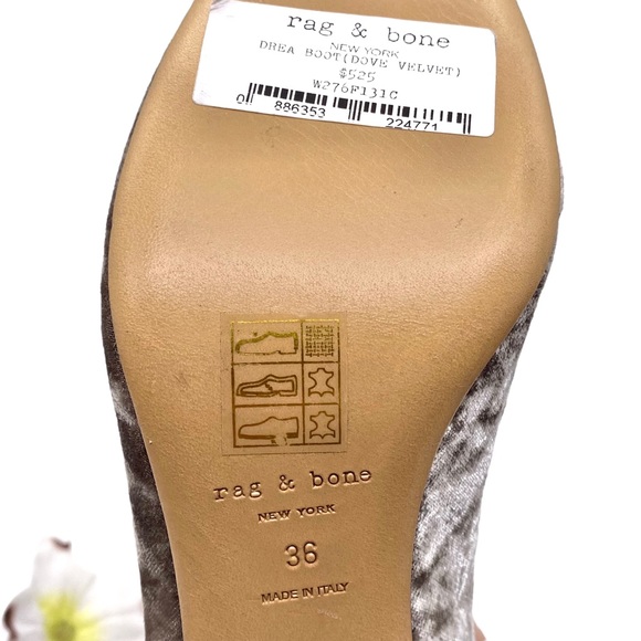 NIB Rag & Bone Drea Boot In Dove Velvet, 36/6 - Picture 14 of 16
